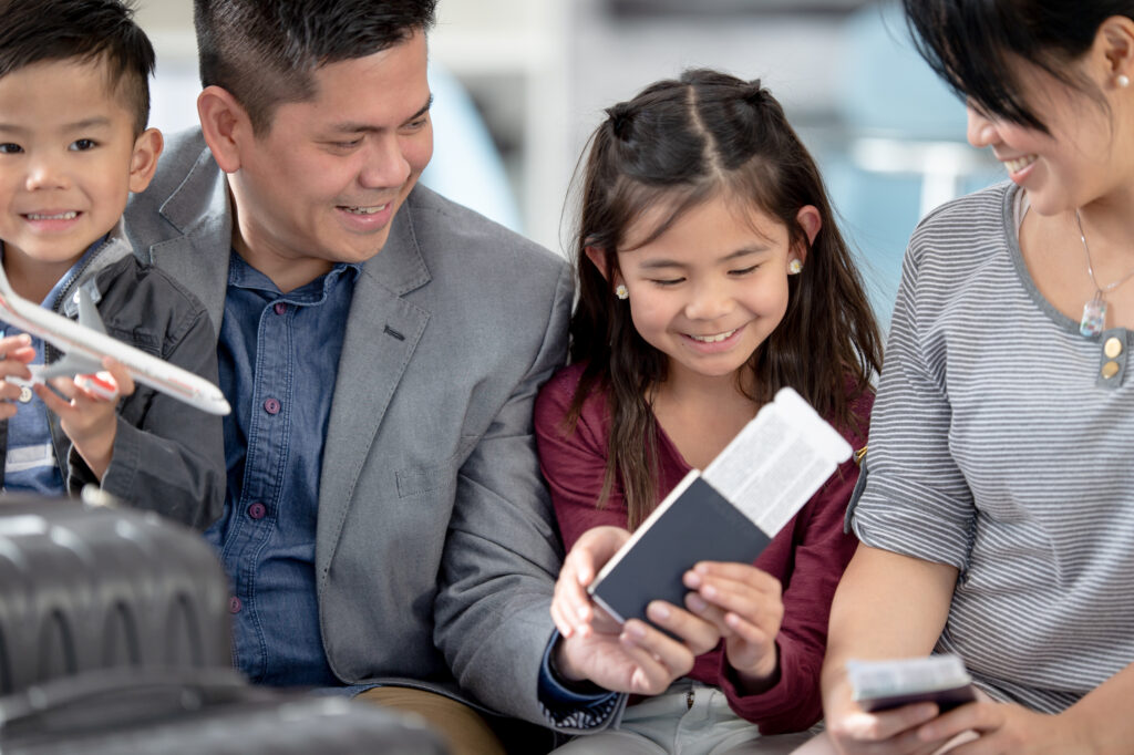 We got all our boarding pass